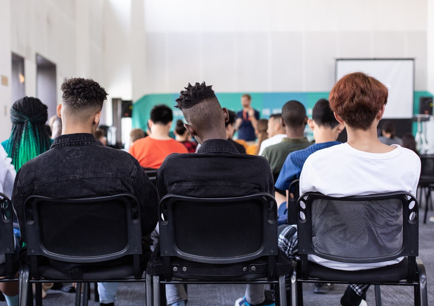 People seated in a training session
